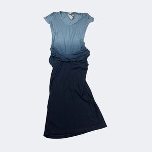 Young Fabulous & Broke Ombre Ruched Bodycon Araya Midi Dress Beachy Resortwear S